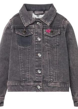 Серая джинсовая куртка для девочки pepperts 134-158