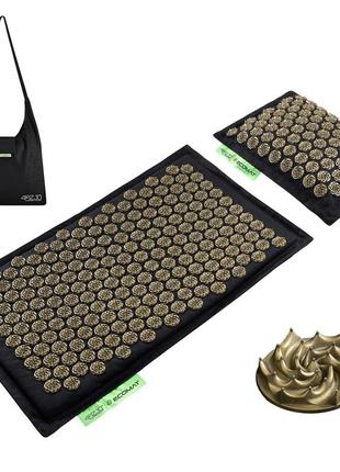 Килимок акупунктурний з валиком 4fizjo eco mat аплікатор кузнє...
