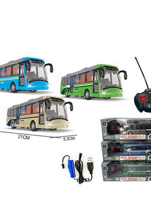 Автобус 9933-1 (18шт)20см,р/к,акум,USB зарядне,1:32,світло,3 к...