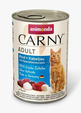 Влажный корм для кошек Animonda Carny с говядиной, треской и к...