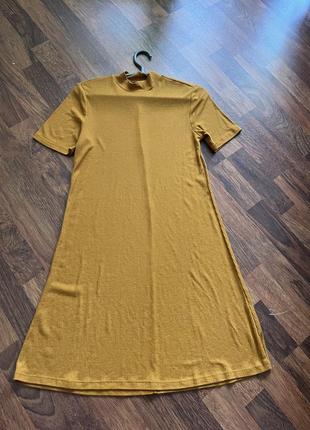 Платье горчичного цвета divided h&amp;m