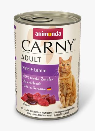Влажный корм для кошек Animonda Carny с говядиной и ягненком 400г