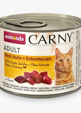 Влажный корм для кошек Animonda Carny с говядиной, курицей и у...