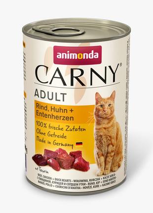 Влажный корм для кошек Animonda Carny с говядиной, курицей и у...