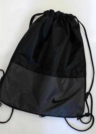 Рюкзак-мешок (черный) с логотипом 42*36