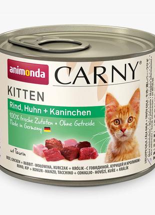 Влажный корм для котят Animonda Carny с говядиной, курицей и к...