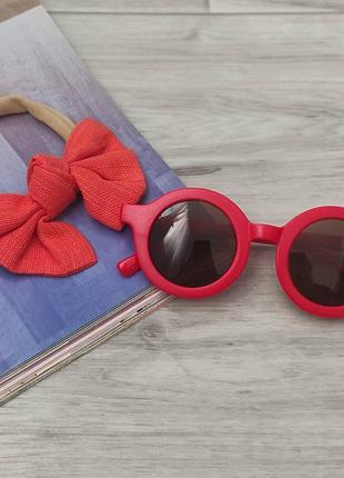 Комплект очки с повязкой до 7 лет Красный (865840)