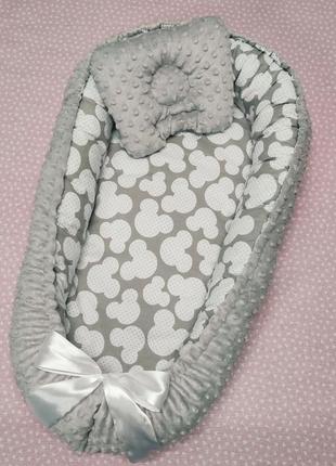 Кокон гнёздышко с подушкой для малышей от 0 до 6 месяцев 🎊.