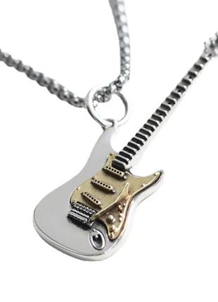 Кулон цепочка гитара украшения бижутерия Fender Stratocaster