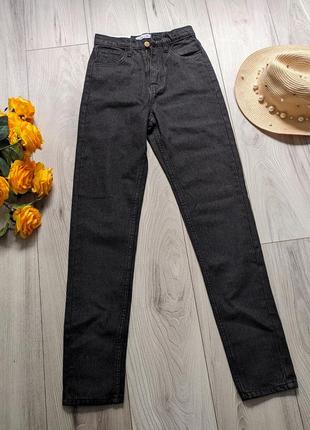 Женские джинсы прямые, джинсы темно-серые