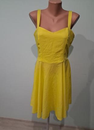 Летнее лимонное платье