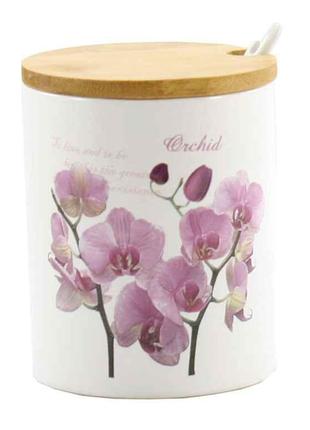 Банка для сыпучих продуктов Interos Орхидея розовая 350 мл (ZF...
