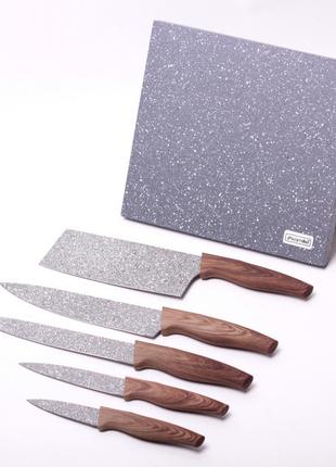 Набор ножей Kamille 6 предметов на подставке (5045)