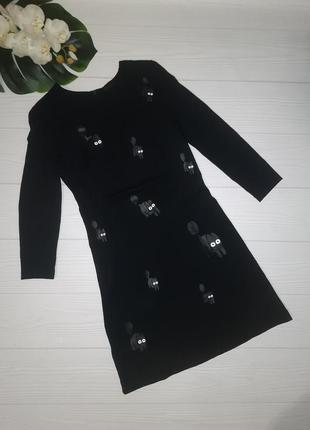 Маленька чорна сукня- футляр з котами р.42-44