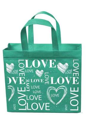 Еко сумка BOX (01) mini LOVE з замком 320х270х100 ТМ ECOBAG