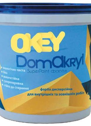 Фарба фасадна 12,6кг Біла DomAkryl ТМ OKEY