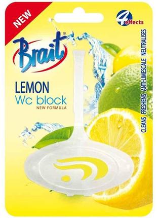 Підвісний блок для унітазу Лимон 40г (1шт) ТМ Brait