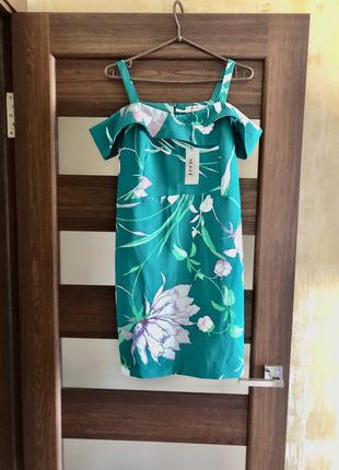 Зелене нове  плаття, сукня, сарафан в квіти zara, mango, bershka.