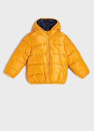 Куртка детская с капюшоном демисезон весенняя 86 желтая