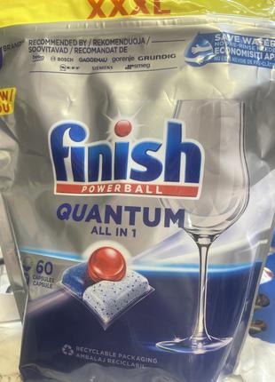 Таблетки Finish Quantum, -таблетки для посудомийних машин 60 штук