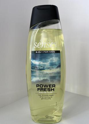 Power fresh - 2в1 - шампунь-гель для мужчин avon 500мл.