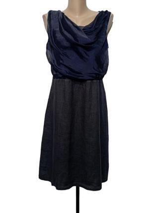 Lina tomei, платье лен+шелк, италия.