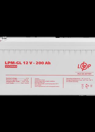 Аккумулятор гелевый 200 Ah (ампер-часов) LogicPower LPM-GL 12V