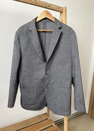 Мужской серый итальянский пиджак