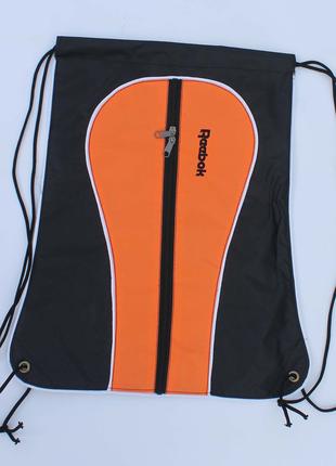 Рюкзак-мешок с карманом оранжевый