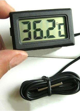 Термометр с выносным датчиком и дисплеем. 1 метра провода датчика