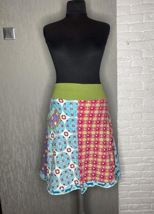 Дизайнерская юбка оригинальная юбка миди на резинке, m-l