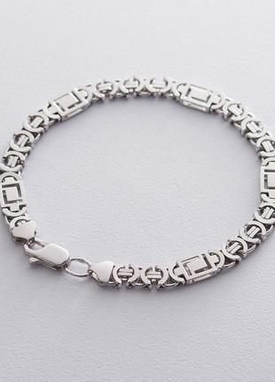 Чоловічий срібний браслет (Євро Версаче 0.75 см) р0217012