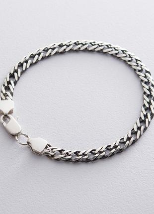 Мужской серебряный браслет (Рембо 1.2 см) ч0203223