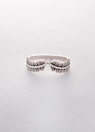 Серебряное кольцо "Ветки" (чернение) 112195