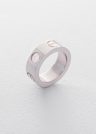 Серебряное кольцо с фианитом 112036