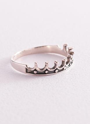 Серебряное кольцо "Корона" 111696
