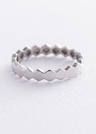 Серебряное кольцо "Грани" 112585
