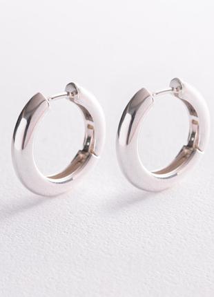 Серебряные серьги - кольца 123220