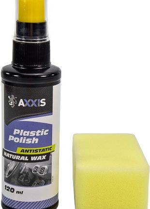 Очисник-поліроль пластику салону з губкою 120 ml AXXIS