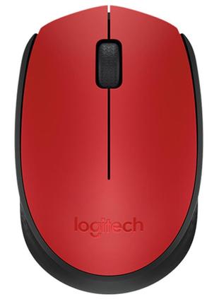 Мишка Logitech M171 бездротова, червона з чорним