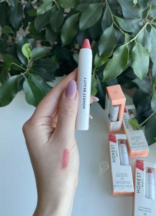 Увлажняющая помада-карандаш honest beauty lip crayon demi matt...