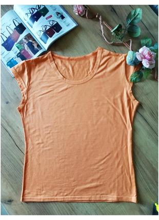 Распродажа женская девичья футболка, майка, топ оранжевого цве...