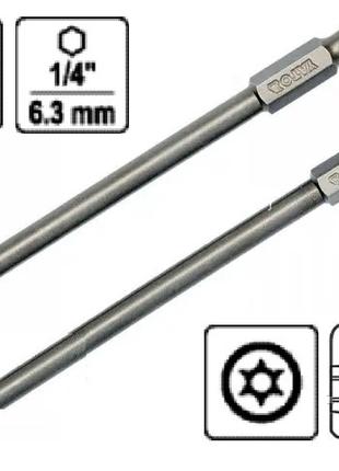 Набір насадка викрутки біта TORX SECURITY T20/T30х100мм YATO Y...