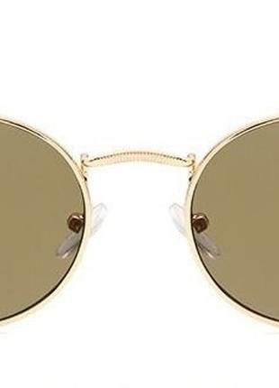 Винтажные металлические круглые солнцезащитные очки