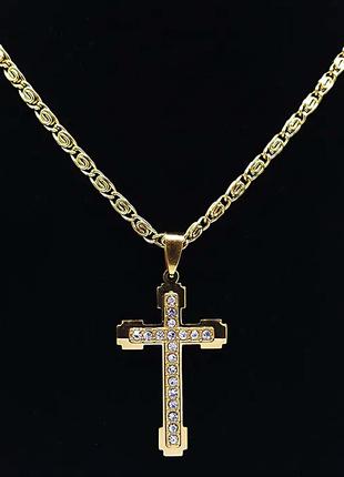 Крест с камнями Цирконий
