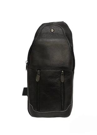 Чоловічий однолямковий шкіряний рюкзак-сумка BL8001