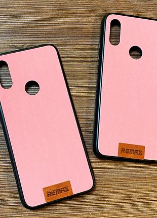 Чехол-накладка на телефон Xiaomi Redmi 7 розового цвета с блес...