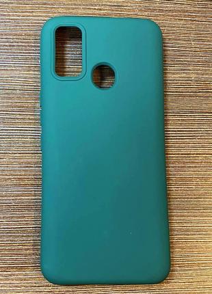 Чехол-накладка на телефон Tecno Spark 7 с микрофиброй зеленого...