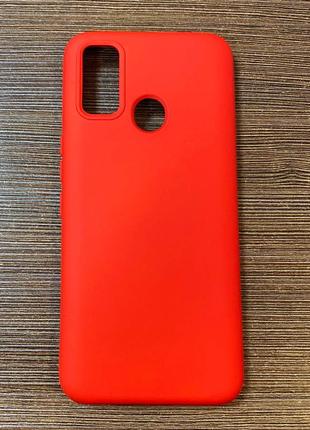 Чехол-накладка на телефон Tecno Spark 7 с микрофиброй красного...