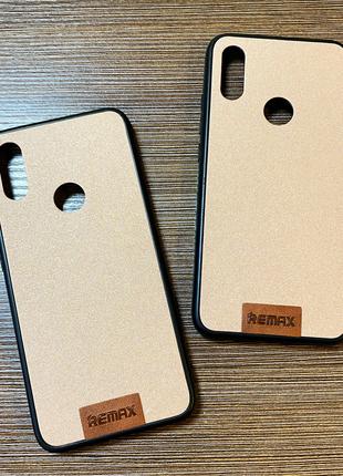 Чехол-накладка на телефон Xiaomi Redmi 7 бежевого цвета с блес...